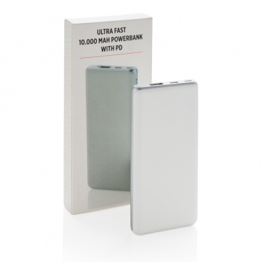 Logo trade corporate gift photo of: Ultra fast 10.000 mAh powerbank with PD